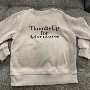 Zara Kids Sweatshirt Size 6- Thumbs Up for Adventures